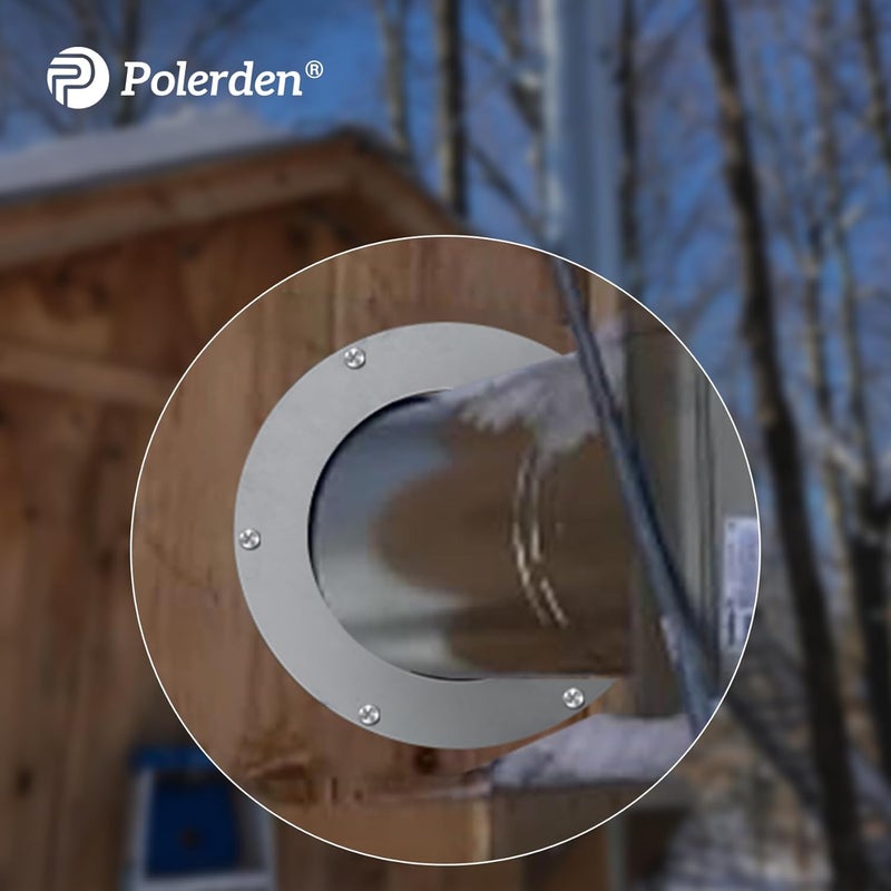 P Polerden Wall Thimble for 6" Double Wall Chimney Vent Pipe, 304 Stainless Steel Double Wall Insulated Chimney Pipe Wall Thimble - Image 5
